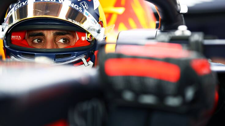 ABU DHABI, UNITED ARAB EMIRATES - DECEMBER 15: Sebastien Buemi of Switzerland and Red Bull Racing prepares to drive in the garage during the F1 Young Drivers Test at Yas Marina Circuit on December 15, 2020 in Abu Dhabi, United Arab Emirates. (Photo by Mark Thompson/Getty Images)