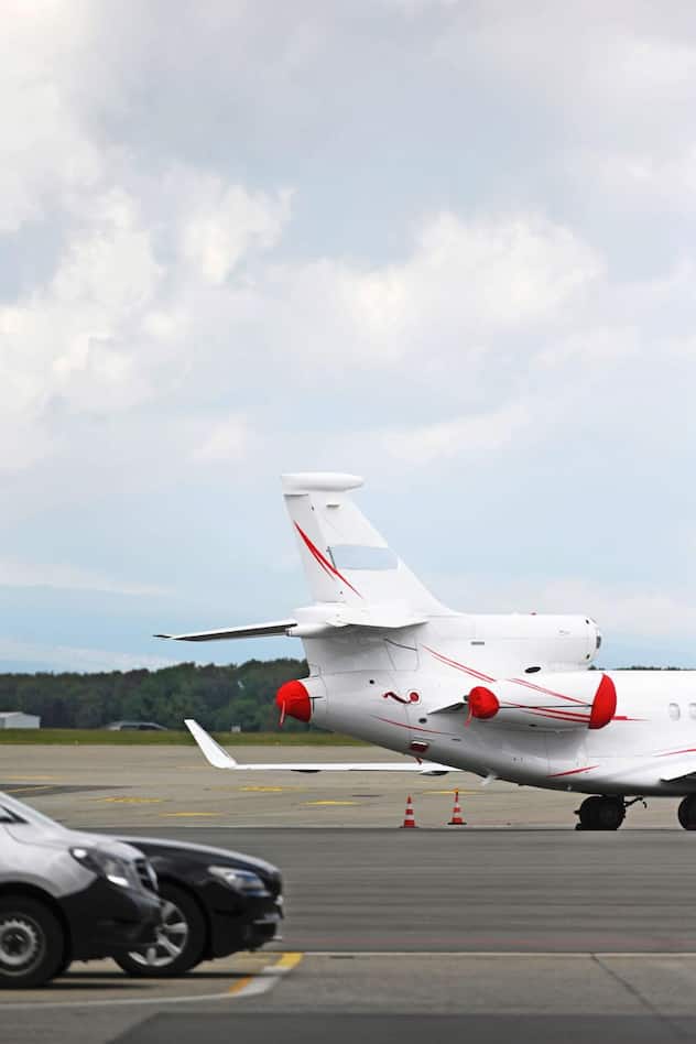 A l’aéroport de Cointrin, les immatriculations des jets privés sont souvent masquées