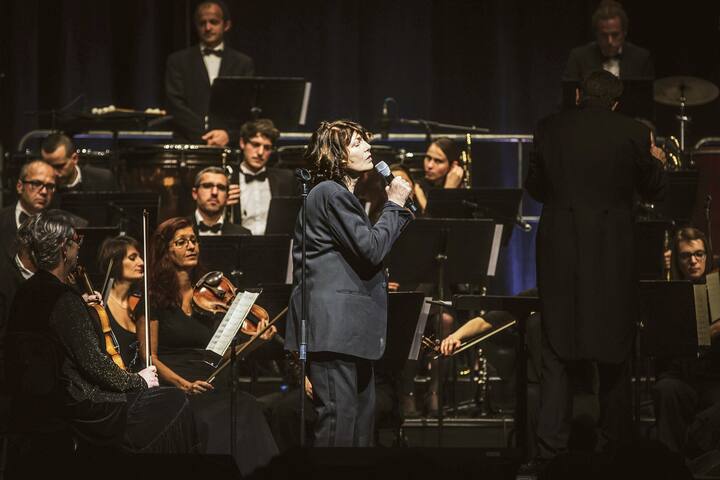 Jane Birkin le 4 novembre 2016 à Montreux sur la scène de l’Auditorium Stravinski
